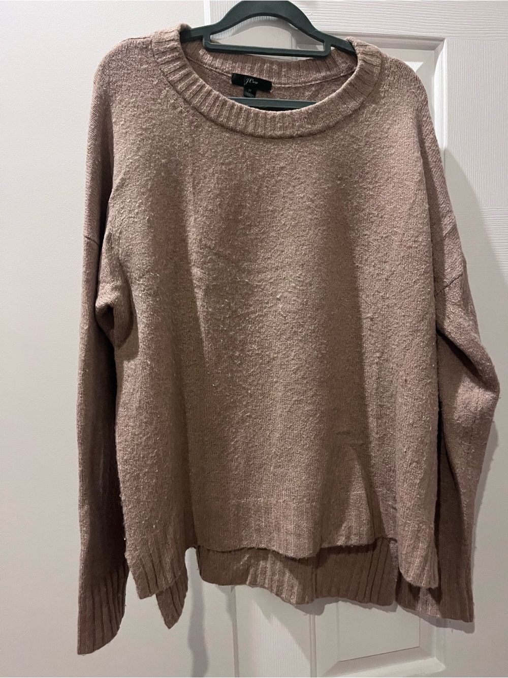 J. Crew Cozy Crewneck Sweater in Dusty Mauve